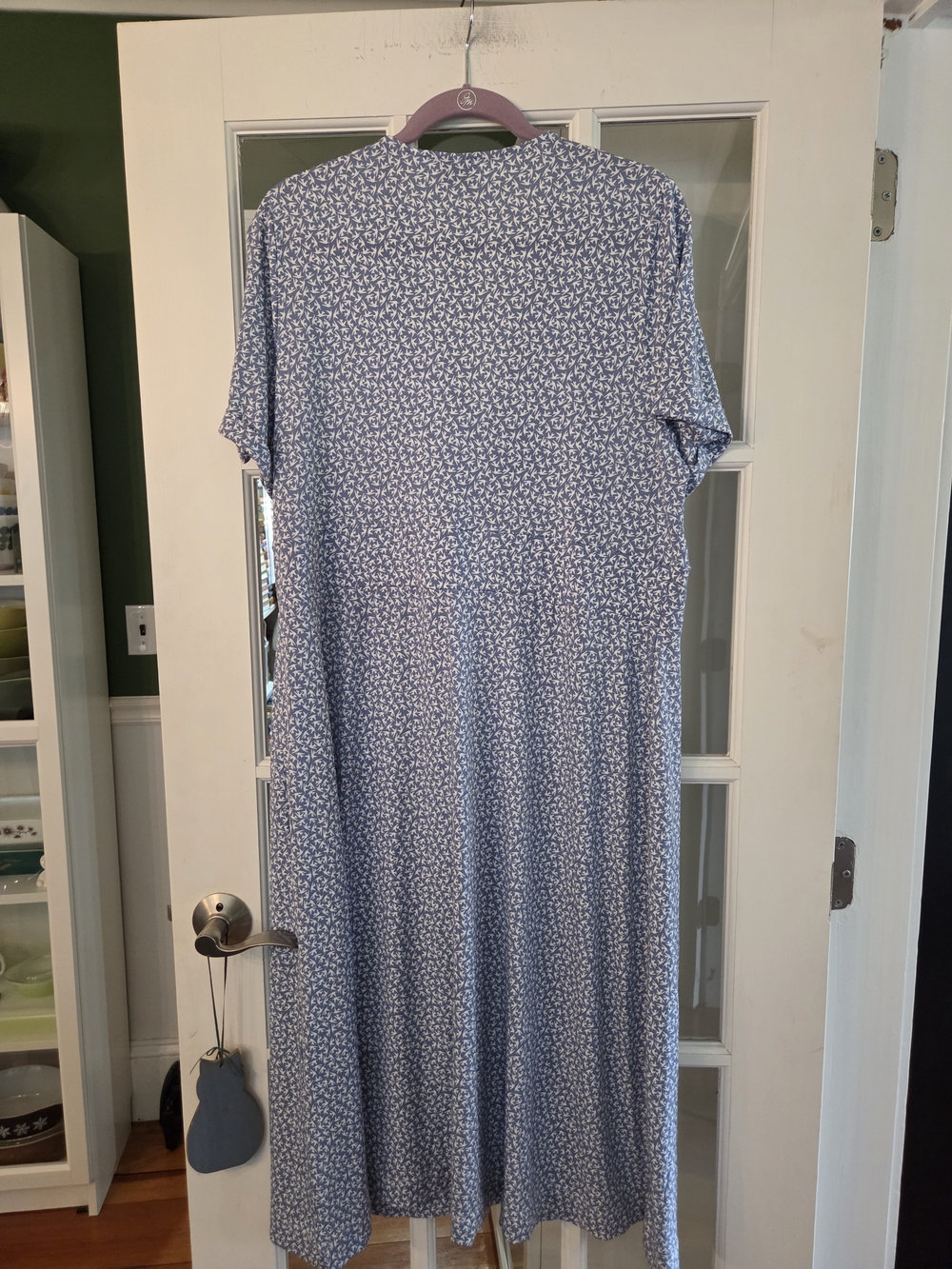 Leota Light Blue Bird Midi Dress - Size 1X - Picture 5 of 10